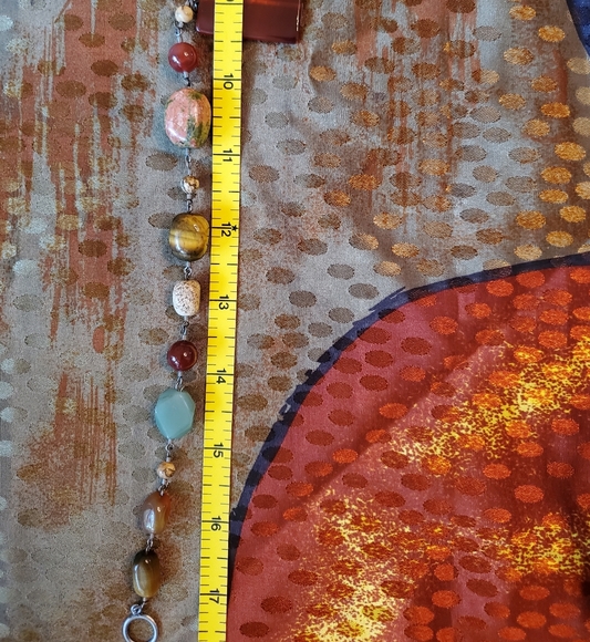 Handmade,mixed Gemstone Necklace,Toggle - Picture 7 of 10